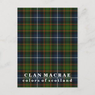 Kleuren van Scotland Clan MacRae Tartan Briefkaart