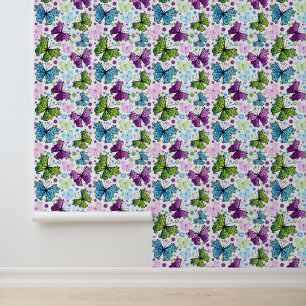 Kleuren Vliegende Vlinders Behang