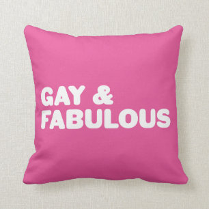 kleuren voor Gay & Fabulous Big Text Kussen