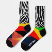 Kleurenabstract geometisch gepersonaliseerd man sokken (Links)