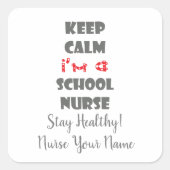 Kleurenbakkersstickers van de Calm School; jaarboe Vierkante Sticker (Voorkant)