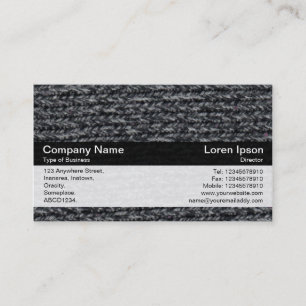 Kleurenband - zwart - Wooly Jumper 03 Visitekaartje