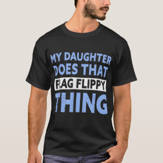 Kleurenbeschermer pa m'n dochter doet die vlag veg t-shirt
