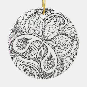 Kleurenblaaskunst Nieuw ontwerp Floral esthetisch Keramisch Ornament