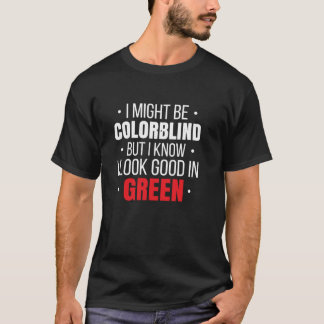 Kleurenblind voor kleurenblinden rood groen wit t-shirt