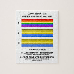 Kleurenblinde test welke regenboog ziet u? legpuzzel