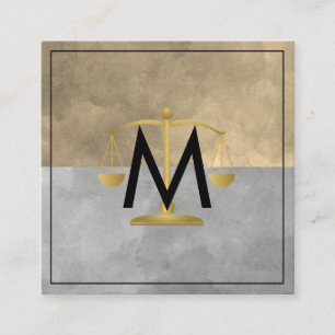 Kleurenblok advocaat op Law Justice Scale Vierkante Visitekaartje