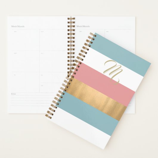 Kleurenblok gestreepte planner (Display)