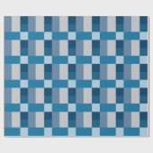 Kleurenblok grijze en blauwe kleuren afdrukken cadeaupapier (Vlak)