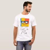 Kleurenblok Smile Nerd T-shirt (Voorkant volledig)