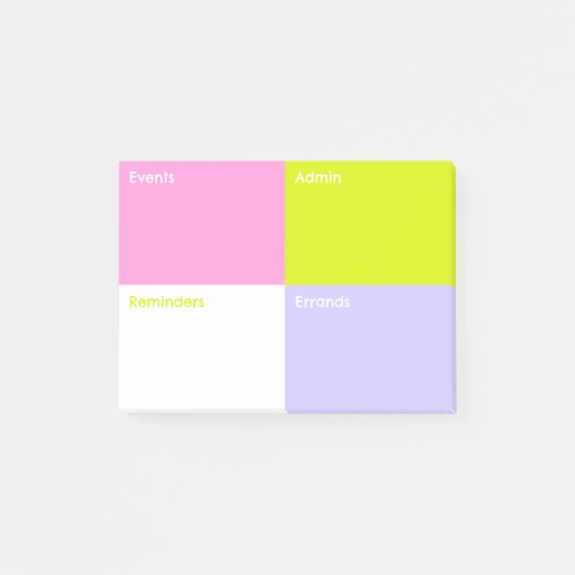 Kleurenblok Sticky Notes Small (Voorkant)