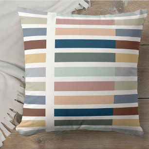 Kleurenblok Stripe Earle Neutraal Multi Color Bloc Kussen