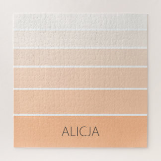 Kleurenblokken Peach Fuzz | Elegante naam Legpuzzel