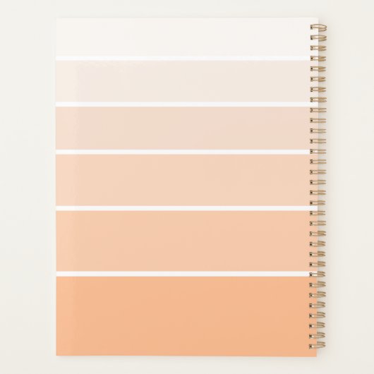 Kleurenblokken Peach Fuzz | Elegante naam Planner (Achterkant)