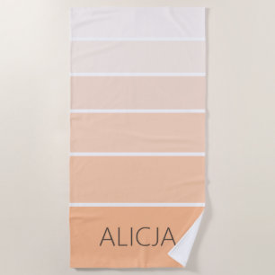 Kleurenblokken Peach Fuzz Elegante naam Strandlaken