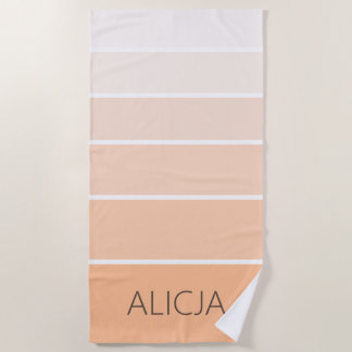 Kleurenblokken Peach Fuzz | Elegante naam Strandlaken