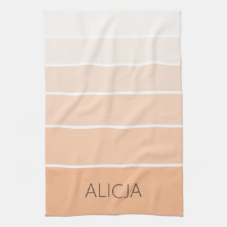 Kleurenblokken Peach Fuzz | Elegante naam Theedoek