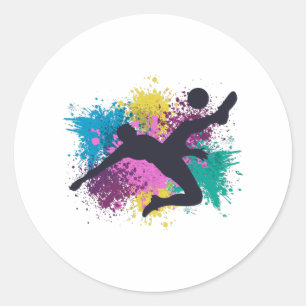 Kleurenbundels voor voetzoekers ronde sticker