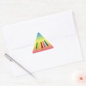 Kleurencils Driehoek Sticker (Envelop)