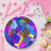 Kleurencrash 4 papieren bordje (Feest)