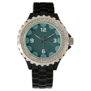 Kleurencrescent - Blauwgroen schaduwen Horloge
