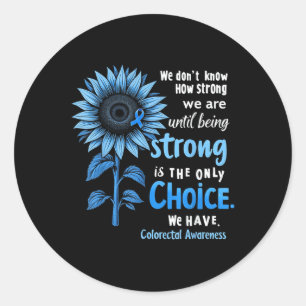 Kleurend Darmkankerbewustzijn Colorectale Kanker B Ronde Sticker