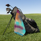 Kleurend retro toonmengsel golfhanddoek (Groen)