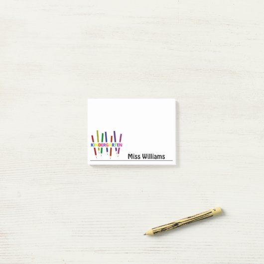 Kleurendocent Pencils Post-it® Notes (Op bureau)