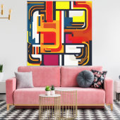 kleurendoolhof canvas afdruk (Insitu (Woonkamer))