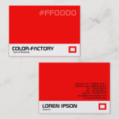 Kleurenfabriek - Rood (FF0000) Visitekaartje (Voorkant / Achterkant)