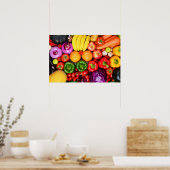 Kleurenfeest – Fresh Fruit & Veggie Poster (Keuken)