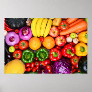Kleurenfeest – Fresh Fruit & Veggie Poster