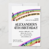 Kleurenfeestuitnodigingen regenboogplezier kinder  kaart (Voorkant)