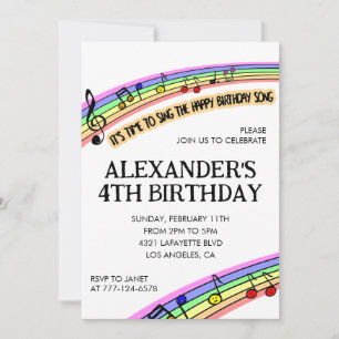 Kleurenfeestuitnodigingen regenboogplezier kinder  kaart