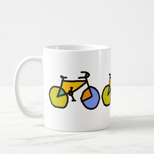kleurenfiets koffiemok (Links)
