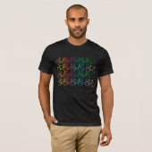 kleurenfietsen in lijn t-shirt (Voorkant volledig)