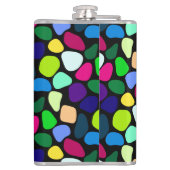 Kleurengesteente-mozaïek I + uw ideeën Heupfles (Achterkant)