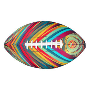 Kleurengolf Fusie – Moderne Abstracte Wervelende K American Football