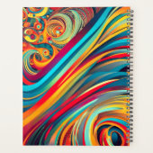 Kleurengolf Fusie – Moderne Abstracte Wervelende K Planner (Achterkant)