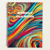 Kleurengolf Fusie – Moderne Abstracte Wervelende K Planner (Voorkant)