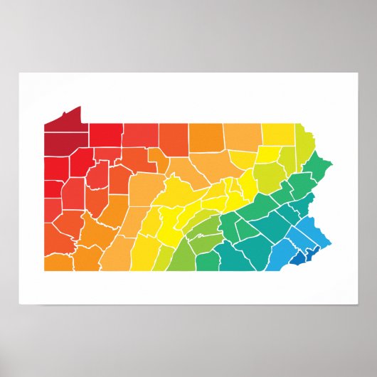 kleurengraafschappen uit pennsylvanië poster (Voorkant)