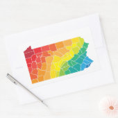 kleurengraafschappen uit pennsylvanië rechthoekige sticker (Envelop)