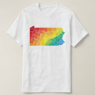 kleurengraafschappen uit pennsylvanië t-shirt