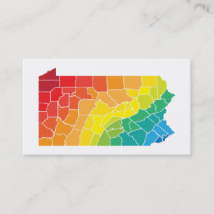 kleurengraafschappen uit pennsylvanië visitekaartje