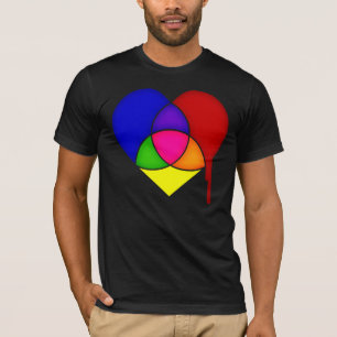 kleurengrafiek hart t-shirt