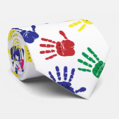 Kleurenhandafdrukken aanpassen stropdas (Opgerold)