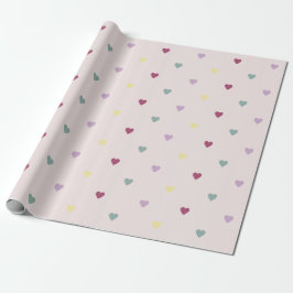 kleurenhartpatroon cadeaupapier