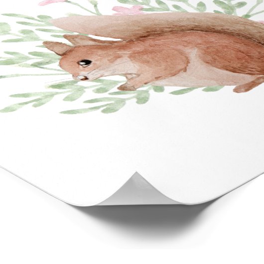 Kleurenkleding, babyteekhoorn poster (Hoek)