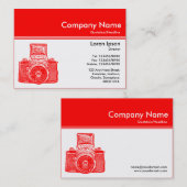 Kleurenkop III v2 - Rood - camera Visitekaartje (Voorkant / Achterkant)