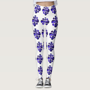 Kleurenkunst, blauw leggings